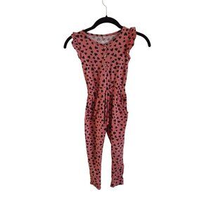 Freestyle Revolution Girls Pink Heart Ruffle sleeve romper